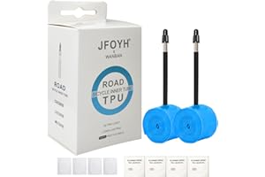 JFOYH 2-Pack 700x 18-32c Ultra-Light TPU Inner Tubes with 45mm/65mm/85mm Presta Valves for Road Bike, ONLY 33g