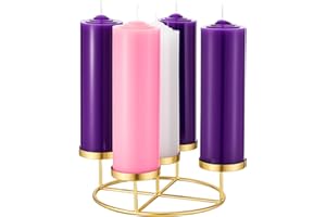 Newtay Christmas Advent Wreath Ring with 5 Pillar Candle Holder Advent Wreath Holder Table Decoration Xmas Metal Candlesticks Ring for Holiday Christmas Home (Gold,Candle Cup Diameter 2.04 inches)