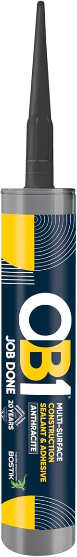 OB1 Anthracite Multi-Surface Sealant & Adhesive 290ml Hybrid Tech