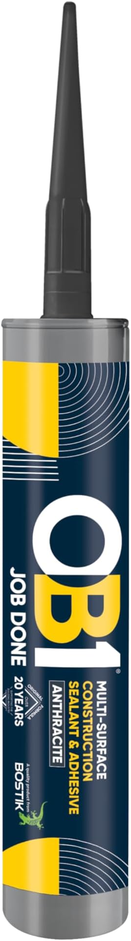 OB1 Anthracite Multi-Surface Sealant & Adhesive 290ml Hybrid Tech