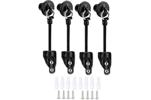 CACELY Coolaroo Replacement Parts Bungee Kit and End Cap,Compatible with Coolaroo Outdoor Roller Sun Shade Replacement Parts,Shade Tie Downs(2set,Black)