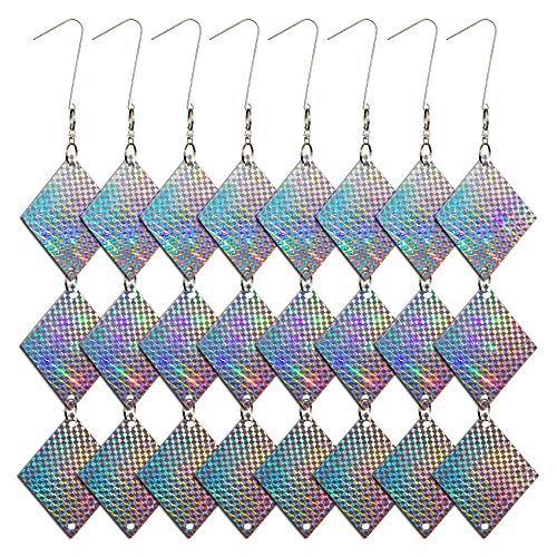 EONBES Bird Repellent Deterrent Discs, The Original Holographic Reflective Woodpecker Pigeon Crow Hawk Goose Seagull Deterrant Disks Scarers Reflectors to Keep Birds Away