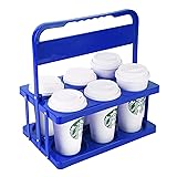 Bodaon 6 Cup Drink Carrier with Handle, Plastic Cup