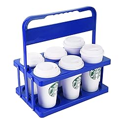 Bodaon 6 Cup Drink Carrier with Handle, Plastic Cup