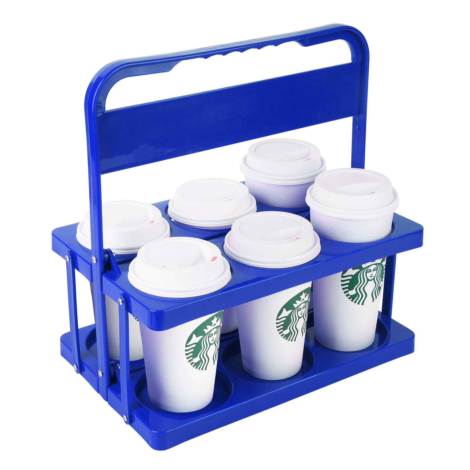 Bodaon 6 Cup Drink Carrier with Handle, Plastic Cup