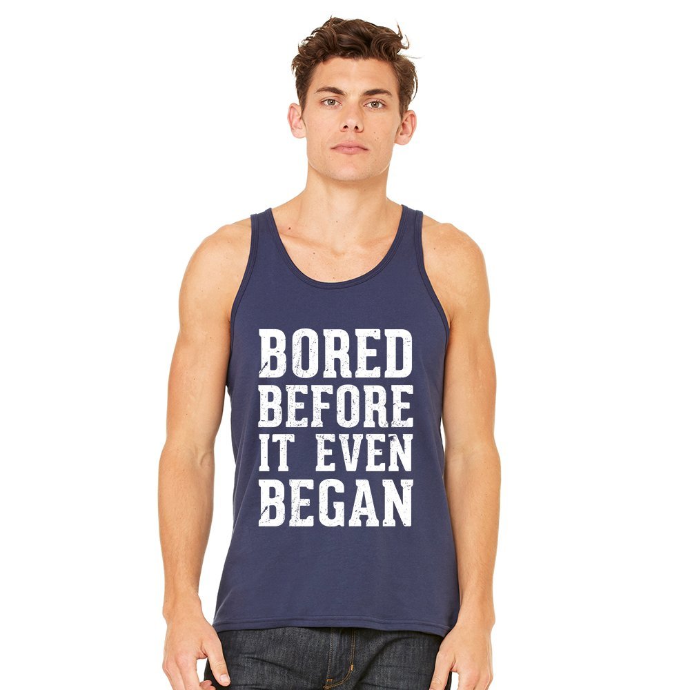 Mad Over Shirts Bored Before it Even Began Unisex Premium Tank top