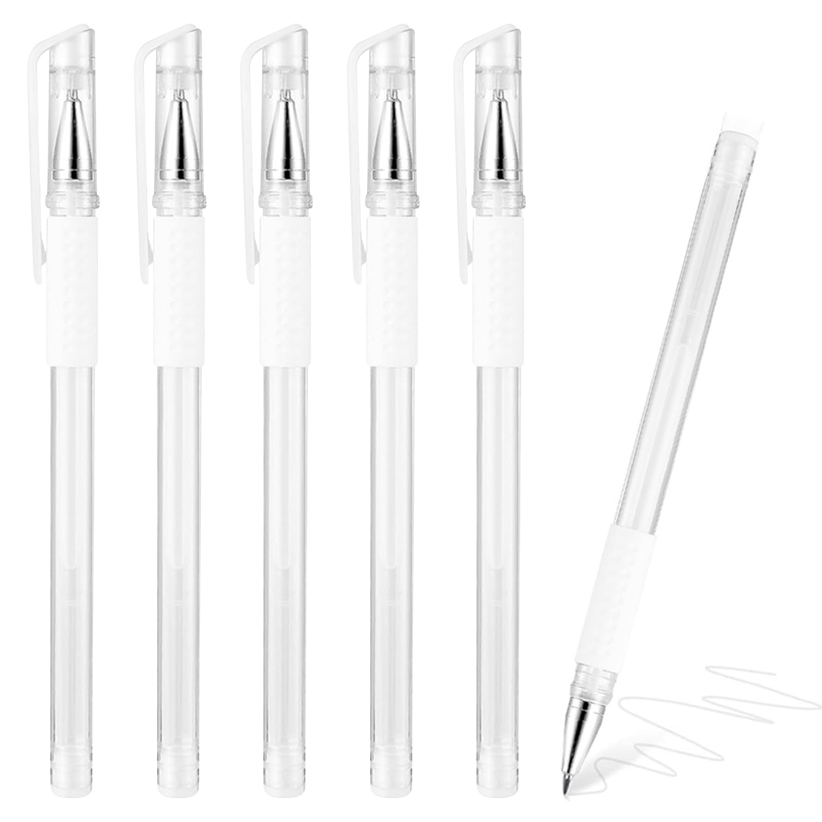 6pcs Skin Marker Pen, Eyebrow PMU Microblading Outline Pencil, Permanent Makeup Position Mark Tools, Felt Pen White Brow Position Mapping Pencil White Marker Pen Beauty SPMU