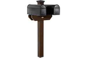 highwood AD-MLBX2-ACE Hazelton Two-Sided Mailbox Post, Weathered Acorn