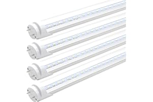 2FT LED Tube Lights, 24" 8W(25W Fluorescent Bulb Replacement) LED Tube Light Fixture, Two Pin G13 Base, 6000K, Works Without 