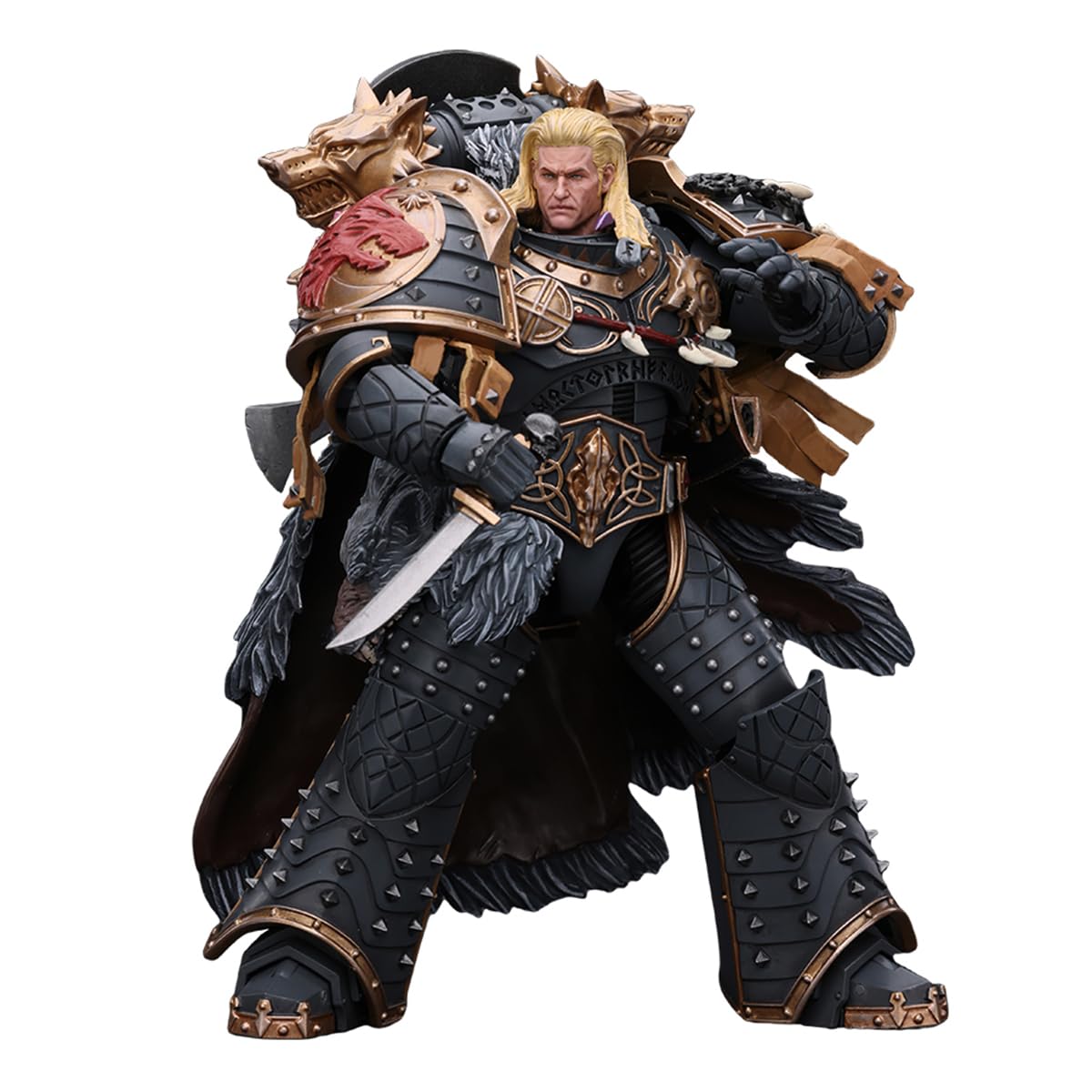 HiPlay JoyToy Warhammer The Horus Heresy Collectible Figure: Space Wolves Leman Russ Primarch of The VIth Legion, 1:18 Scale Action Figures JT6137