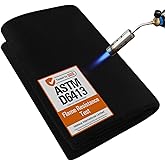 Matace Welding Blanket Fireproof 40x40 Inch Carbon Felt Soldering Mat & Pad, 5mm Flame Retardant Fabric, Heat Shield for Brazing, Automotive Repair, Grill & Smoker, HVAC Plumbing, Black