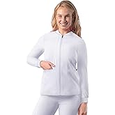 Adar Addition Scrubs for Women - Zippered Bomber Scrub Jacket