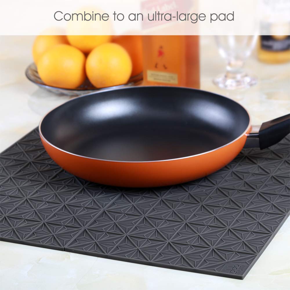 IDDOMUM Hot Pad Trivet for Hot Dishes and Pots, Heat-resistant Pot Holder, Large Drying Mat for Kitchen(4 Pack)