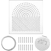 UNICRAFTALE About Wire Bending Jig Wire Elements 10x10cm Square Acrylic Thread Winding Boards Floss Organizer with Metal pegs for Jewelry Making Tools and Wire Wrapping Supplies