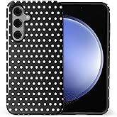 Wqwaxxc Compatible with Samsung Galaxy S25 Case,Glossy 2-in-1 Sleek All-Inclusive Dual-Layer Material Soft TPU + PC Back for Cute Fashion Polka Dot Aesthetics