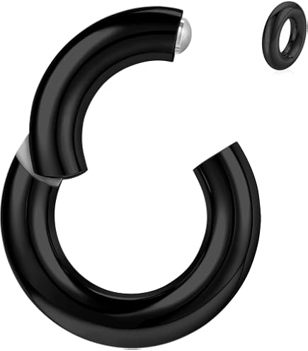 Bague En Acier Noir Et Perles Noires - Taille 57 - Occasion - Style Gothique/rock