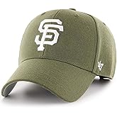 47 Brand MLB Sandalwood Team Color Primary Logo MVP Adjustable Structure Baseball Cap Hat, Adult One Size Fits All