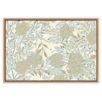 SIGNWIN Framed Canvas Wall Art Floral Pattern Canvas Prints Home Artwork Decoration for Living Room,Bedroom - 16x24 inches