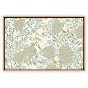 SIGNWIN Framed Canvas Wall Art Floral Pattern Canvas...