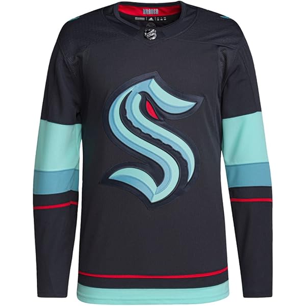 Amazon.com: adidas Seattle Kraken Authentic Home Navy mens Long