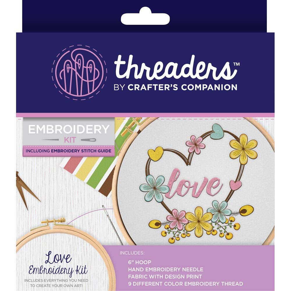 Threaders Embroidery Kit-Love, Multi, One Size