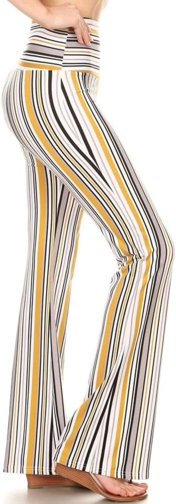 Womens Flare Palazzo Pants Casual Boho Bell Bottoms Wide Leg Buttery Soft Bottoms