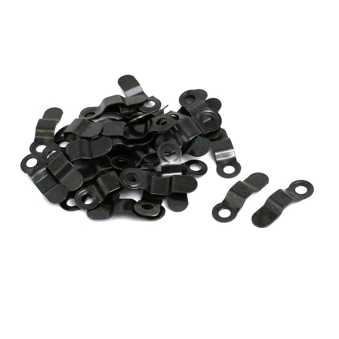 Sourcingmap Frame Turn Button, 23mm Bow Shape Metal with Screws for Hanging Pictures, Photos, Drawings and Posters, Black, 40 Pcs