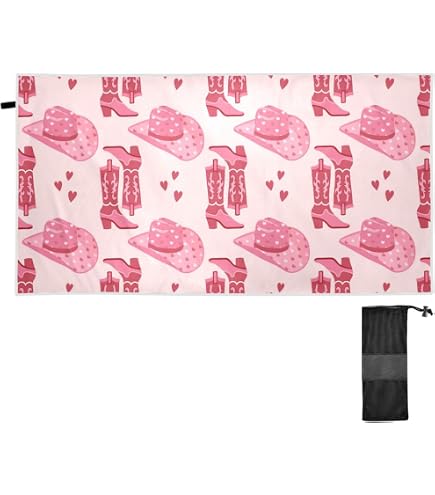KSDUT Coquette Pink Bow Beach Towel - 60x30 Inch Microfiber Towel For Pool, Beach, Yoga & Gym - View #4