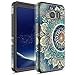 Galaxy S8 Active Case, Rosebono Hybrid Dual Layer Shockproof Hard Cover Graphic Fashion Cute Colorful Silicone Skin for Samsung Galaxy S8 Active (Green Mandala)