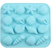 EPYHREHM Seashell Silicone Chocolate Molds Marine Theme Candy Mold | 16 Cavity For Candy Chocolate Jelly Cake Decoration