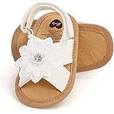Ohwawadi Baby Boys Girls Sandals Soft Sole Summer Infant Wedding Dress Flat Shoes Beach Sandal Newborn Crib Shoes First Walkers