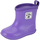 Tree Grandpa Toddler Rain Boots for Boys Girls Waterproof Baby Kids Rain Boots With Easy-on