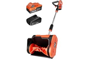 VOLTASK Cordless Snow Shovel - 24V | 11-Inch | 4-Ah Cordless Snow Blower, Battery Snow Blower with Adjustable Front Handle (4-Ah Battery & Quick Charger Included)