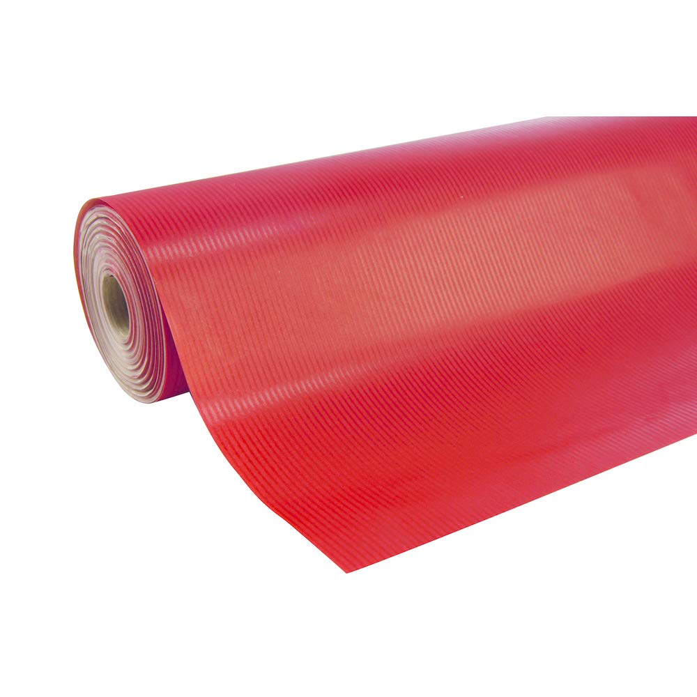 Clairefontaine 507506C - A Reel of Red UniColour Recycled Kraft Paper - Dimensions: 50x0,70m - 60g - Colour: Red - Recycled paper, Ideal for gift wrapping