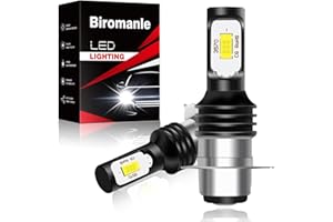 Biromanle H6 P15D H6M ATV Motorcycle Light Bulbs,300% Brighter 8000LM 6000K White h6m Hi/lo Beam,compatible with Yamaha YFZ Y