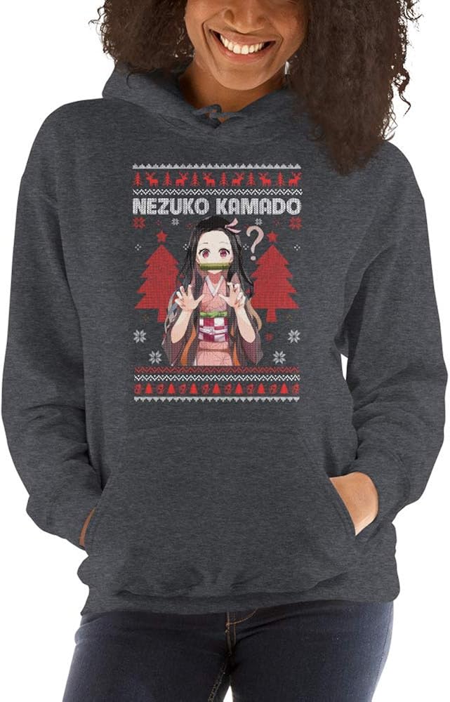 Nezuko Kamado Demon Slayer Kimetsu No Yaiba Anime Ugly Christmas Sweater Cool Men Women Unisex Hoodie Fashion Hoodies Sweatshirts