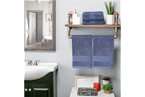 Lchkrep Cotton Bath Hand Towels 14" x 30", Thick Hand Towel Face Towel, Bathroom Cloth, Soft and Absorbent Washcloths Set for Home Hotel (Blue-2 Pack)…