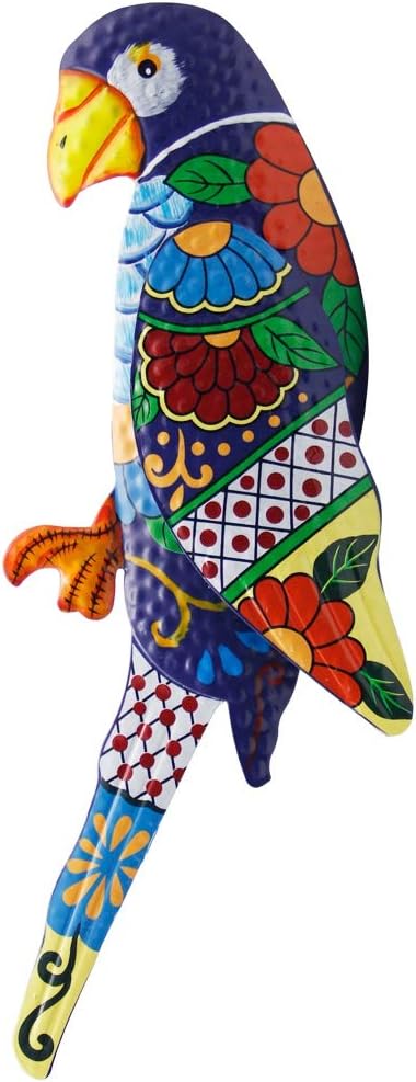 Plaques & Wall Art - Zcaukya Wall Decor Hanging for Indoor Outdoor Home Bedroom Office Garden (Parrot Blue)