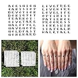 Tattify Traditional Knuckle Temporary Tattoos - Optimist (Set of 19) - Other Styles Available - Superior Quality and Fashionable Temporary Tattoos