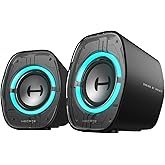 Edifier G1000 II Desktop Computer Speakers for Gaming, 2.5" Full-Range Driver & Enhanced Bass, Bluetooth 5.4 USB-C AUX, 9 Dynamic RGB Lighting Modes for PC - Black