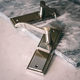 Designer Levers Berkeley Modern Design Lever Door Handle 1 Pair Satin Nickel view 2