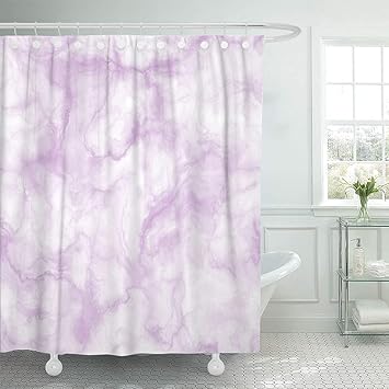 Amazon Com Emvency Shower Curtain Pattern White Lavender Light