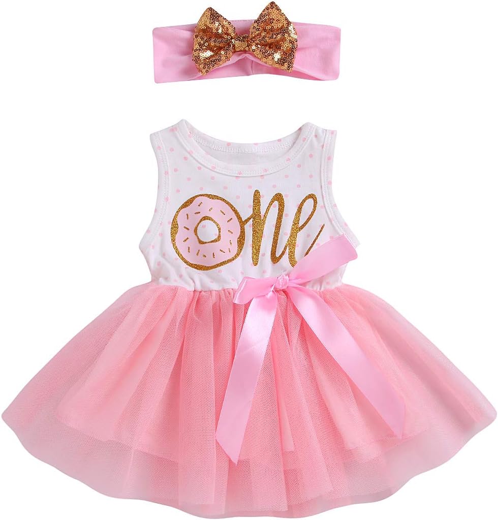 Baby Toddle Girls Tutu Dress Short Sleeves&Sleeveless Stripe Tulle Skirts A-line Dress