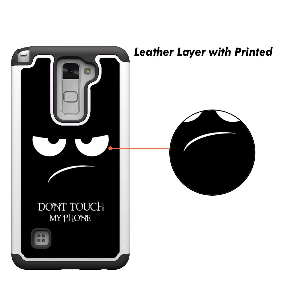 LG Stylo 2 Case, UrSpeedtekLive [Shock Absorption] Dual Layer Heavy Duty Protective Silicone Plastic Cover Case for LG Stylo 2 / LG Stylus 2 - Don\'t Touch