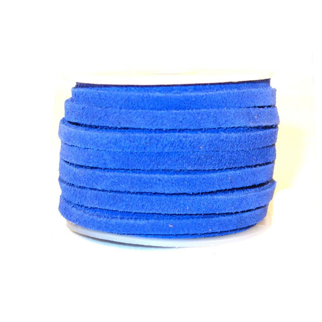 Cords Craft, Genuine Suede Leather Cords, Leather Lace, String Cord Thread, Velvet Cord for Necklace, Bracelet, Choker and DIY Crafts 4mm Royal Blue 10 Meters (10.93 Yards)