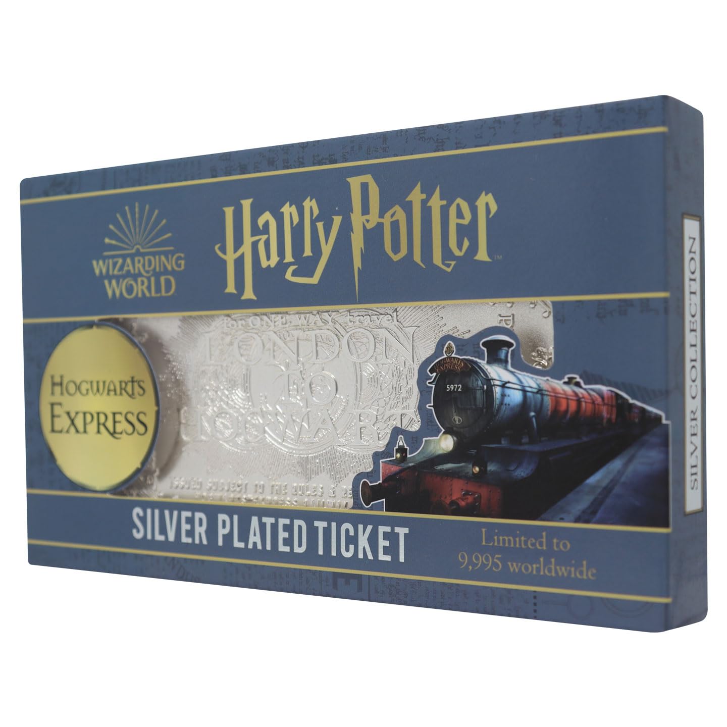 Harry Potter Hogwarts Express Silver Plated Train Ticket