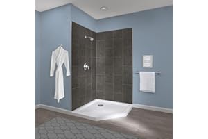 Miseno MSW784242 ReadySet 42" X 42" X 78" Two Panel Corner Shower Wall Kit - Graphite