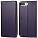 iPhone 8 Plus Case, iPhone 7 Plus Wallet Case, SHIELDON Genuine Leather Flip Magnetic Cover Card Slots Holder with KickStand TPU Shockproof Interior Case for Apple iPhone 8 Plus / 7 Plus - Purple