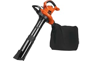 BLACK+DECKER Leaf Blower Leaf Vacuum and Leaf Mulcher 3-in-1, Electric Blowers for Lawn Care, 12 Amp, 250 MPH, 400 CFM (BV6000)