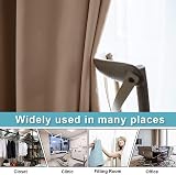 PONY DANCE Extra Wide Long Eyelet Blackout Curtain 120x96 Mocha view 3